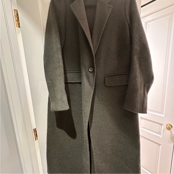 Vince Army Green Wool Coat - Picture 1 of 11